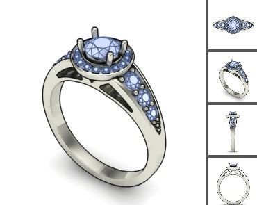 3d 85 models female ring 3D print model 3D print model_69