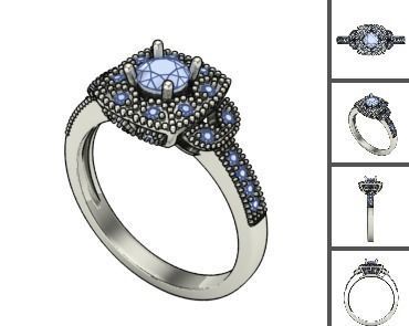 3d 85 models female ring 3D print model 3D print model_71