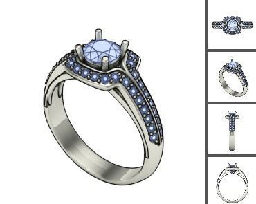 3d 85 models female ring 3D print model 3D print model_61