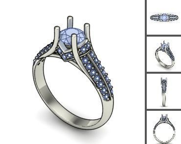 3d 85 models female ring 3D print model 3D print model_17