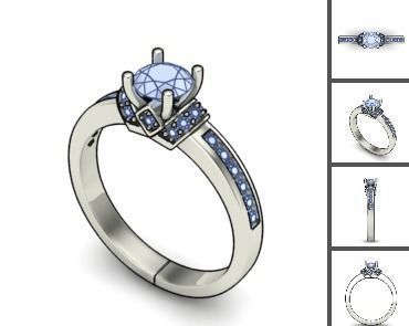 3d 85 models female ring 3D print model 3D print model_45