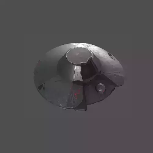 UFO Destroyed Low-poly 3D model