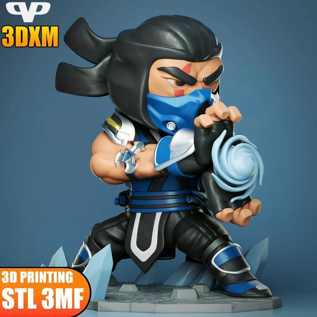 Sub-Zero Chibi STL 3MF for 3D Printing ChibiSTL 3D print model