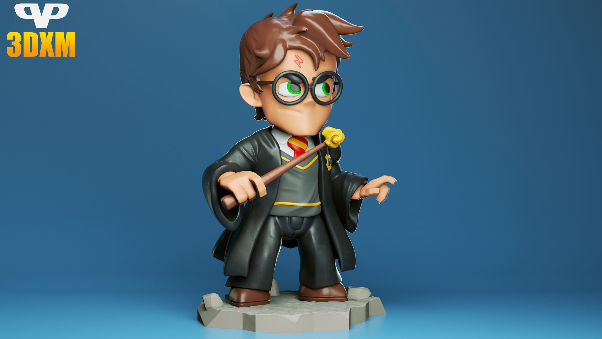 Harry Potter Chibi for 3D Printing STL 3D print model_1
