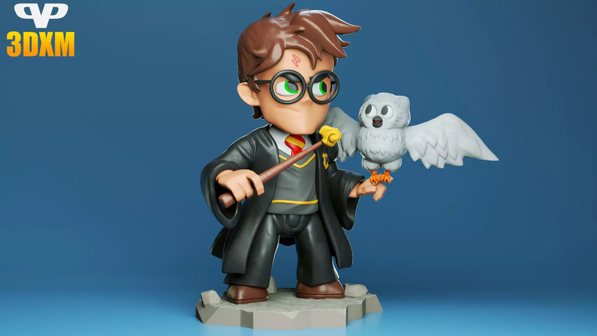 Harry Potter Chibi for 3D Printing STL 3D print model_0