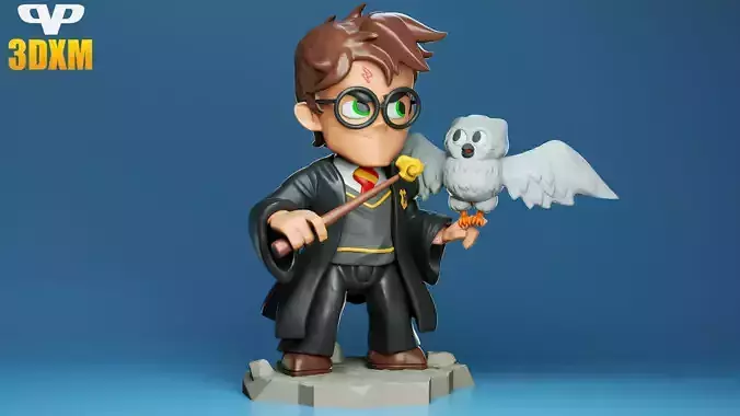Harry Potter Chibi for 3D Printing STL 3D print model