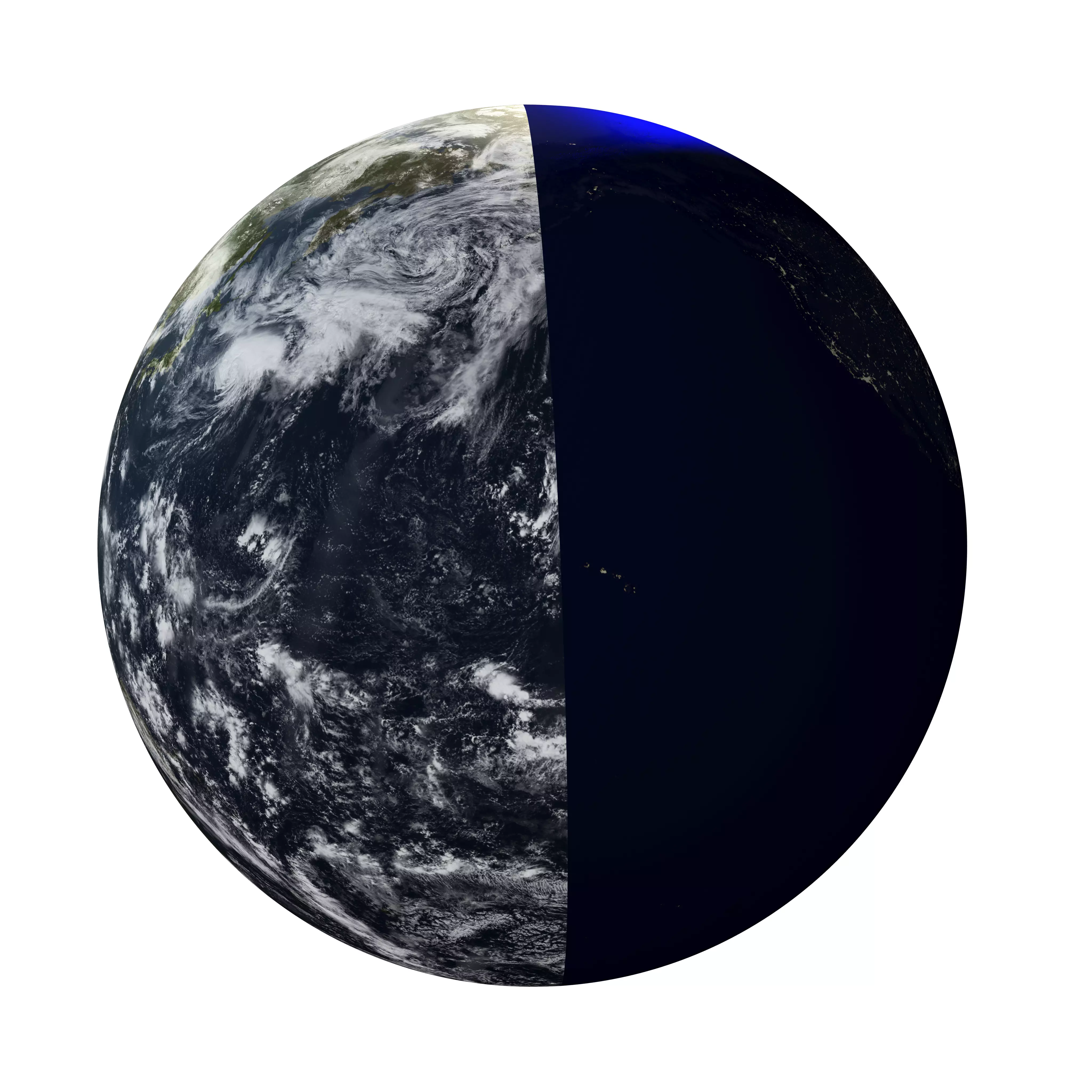 Low Poly Earth is seen from space - Low-poly 3D model_0