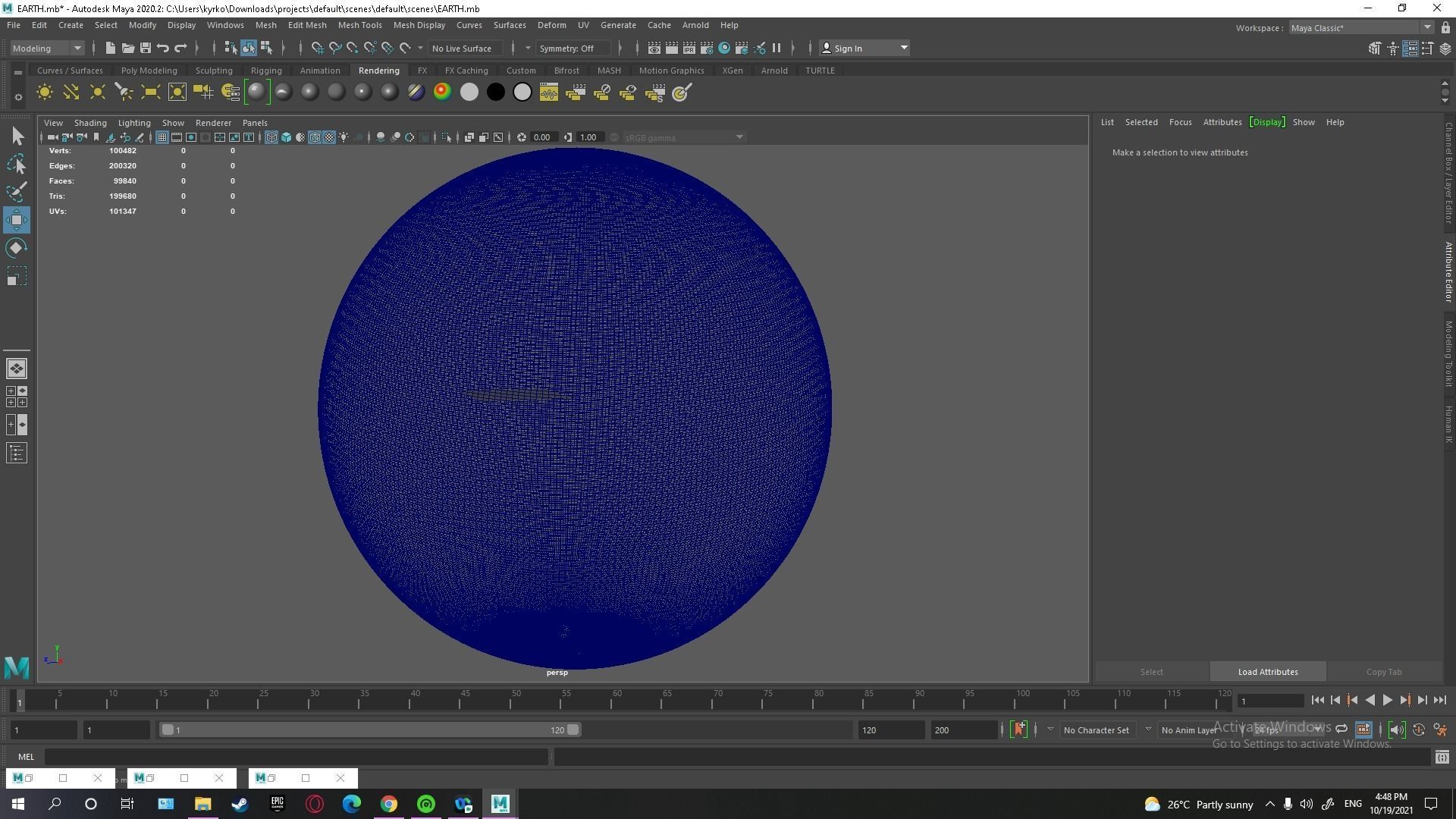 Low Poly Earth is seen from space - Low-poly 3D model_3