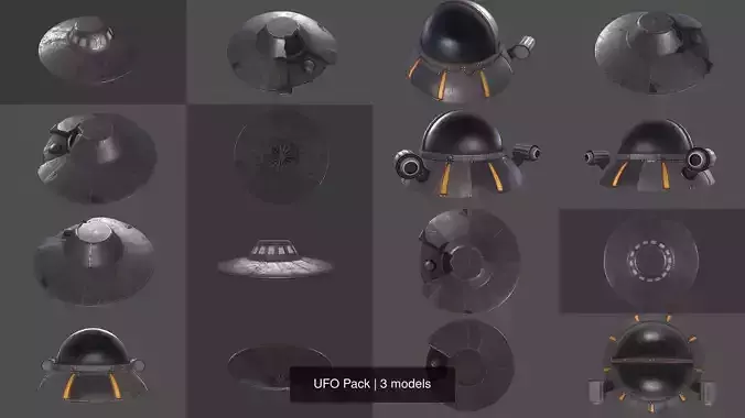 UFO Pack 3D Model Collection