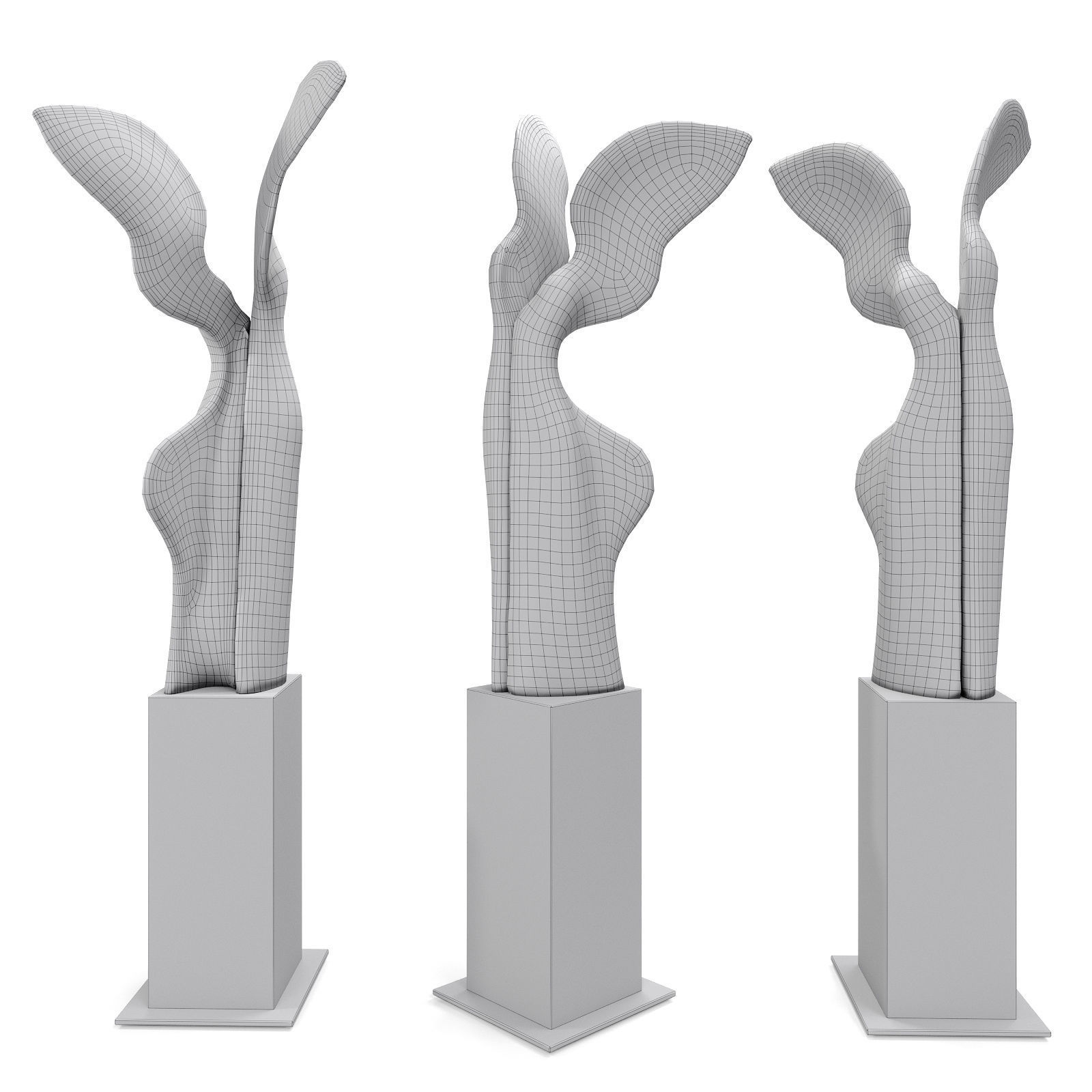 Nike wings sculpture 3D model_5