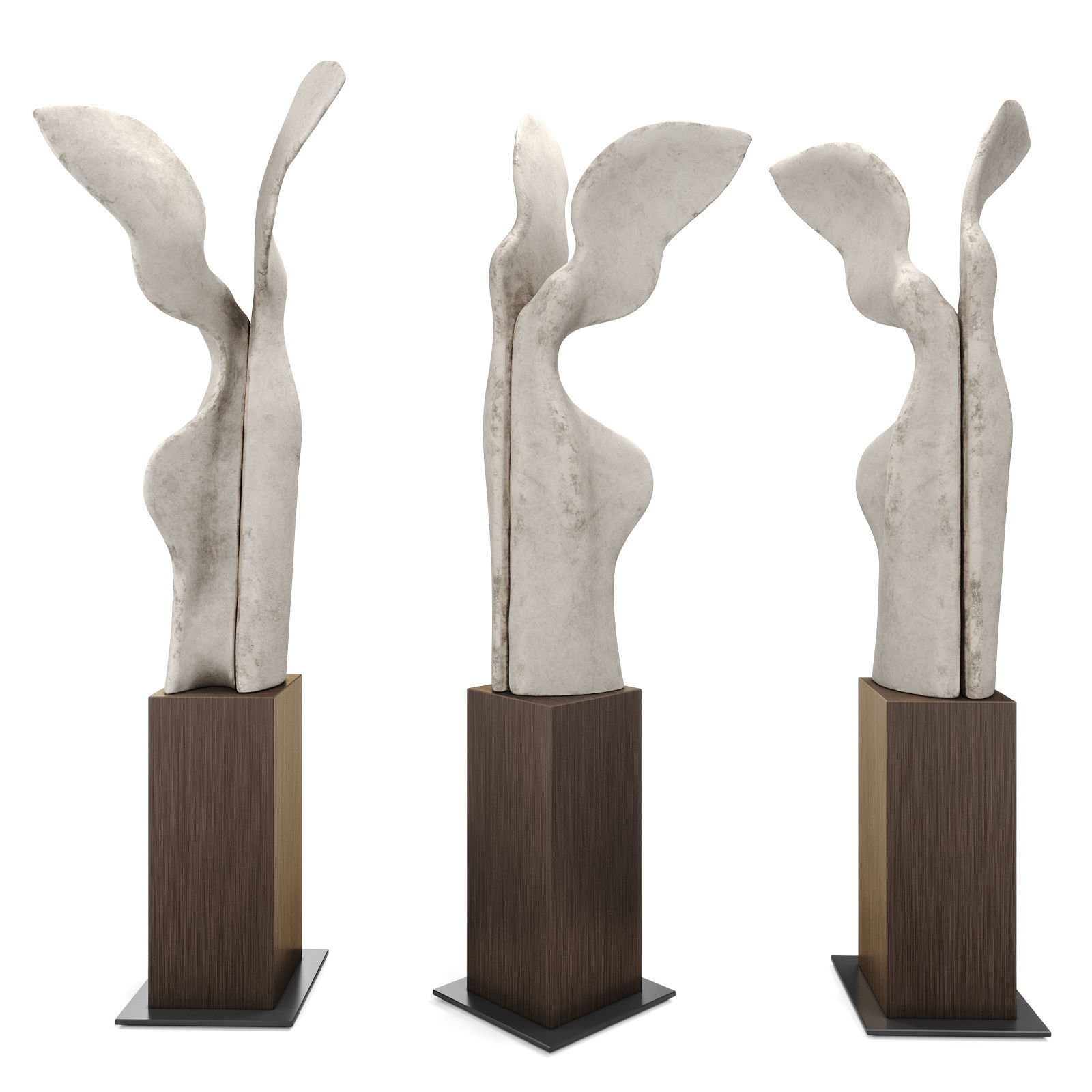 Nike wings sculpture 3D model_2