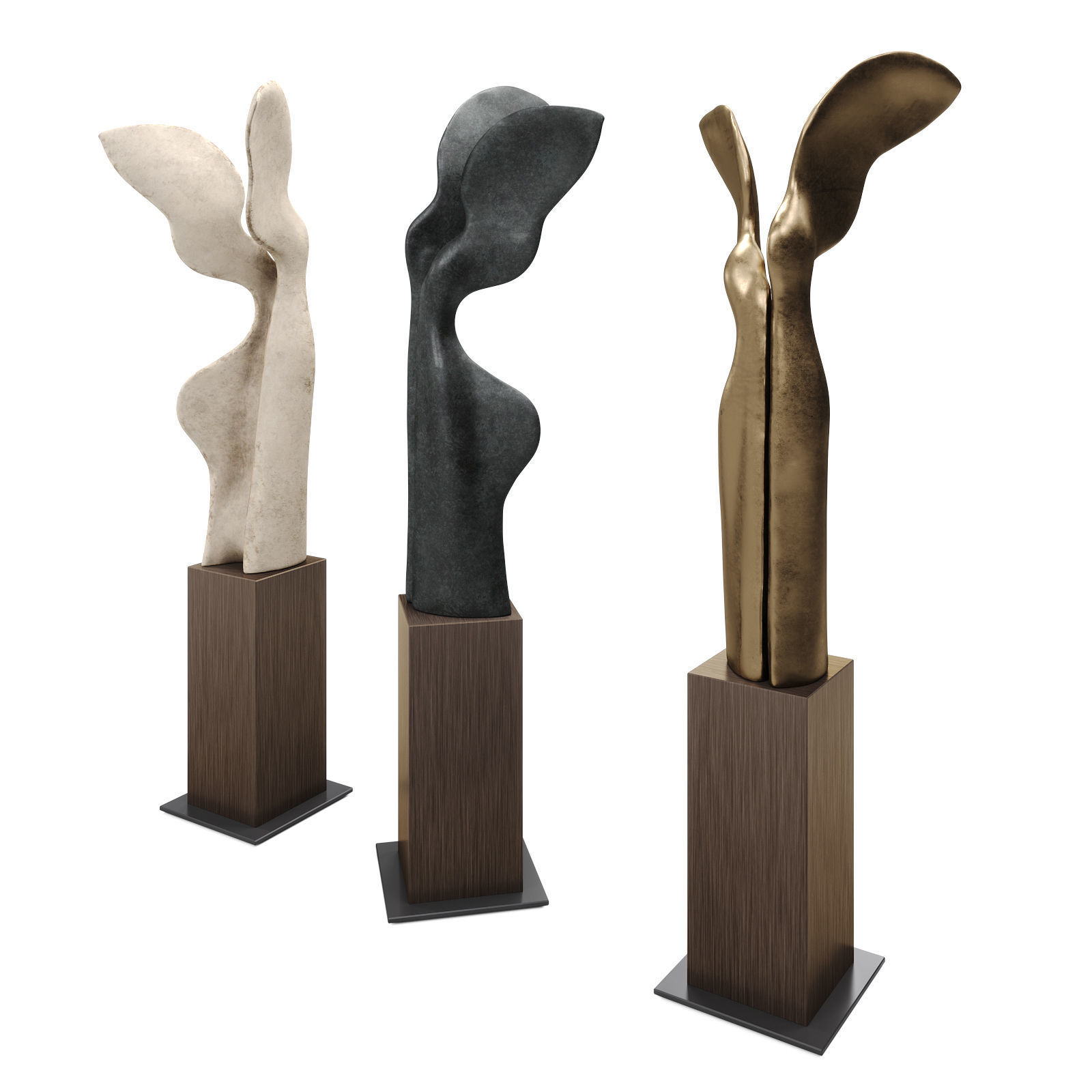 Nike wings sculpture 3D model_4