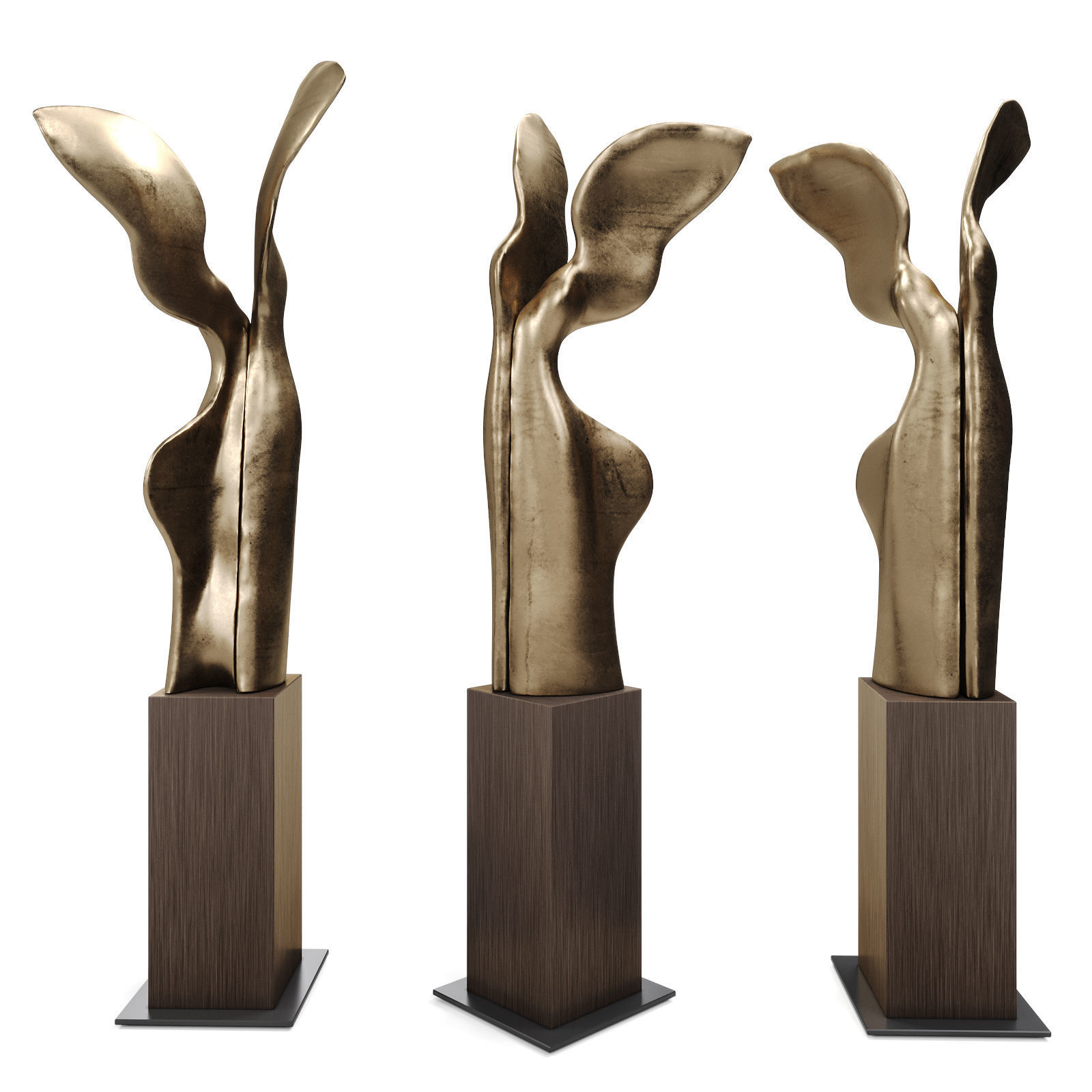 Nike wings sculpture 3D model_3