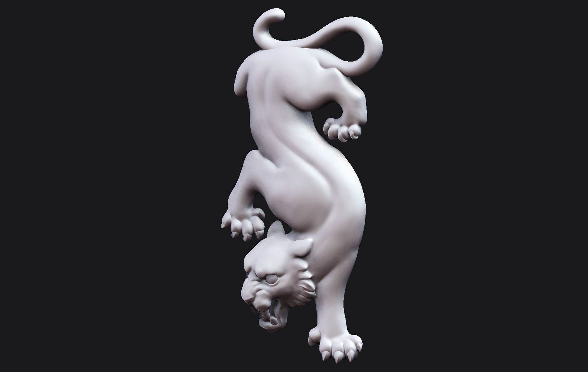 Descending Tiger 3D print model_5