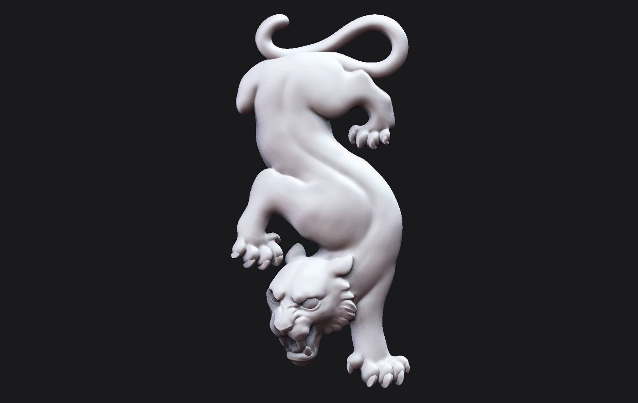 Descending Tiger 3D print model_6