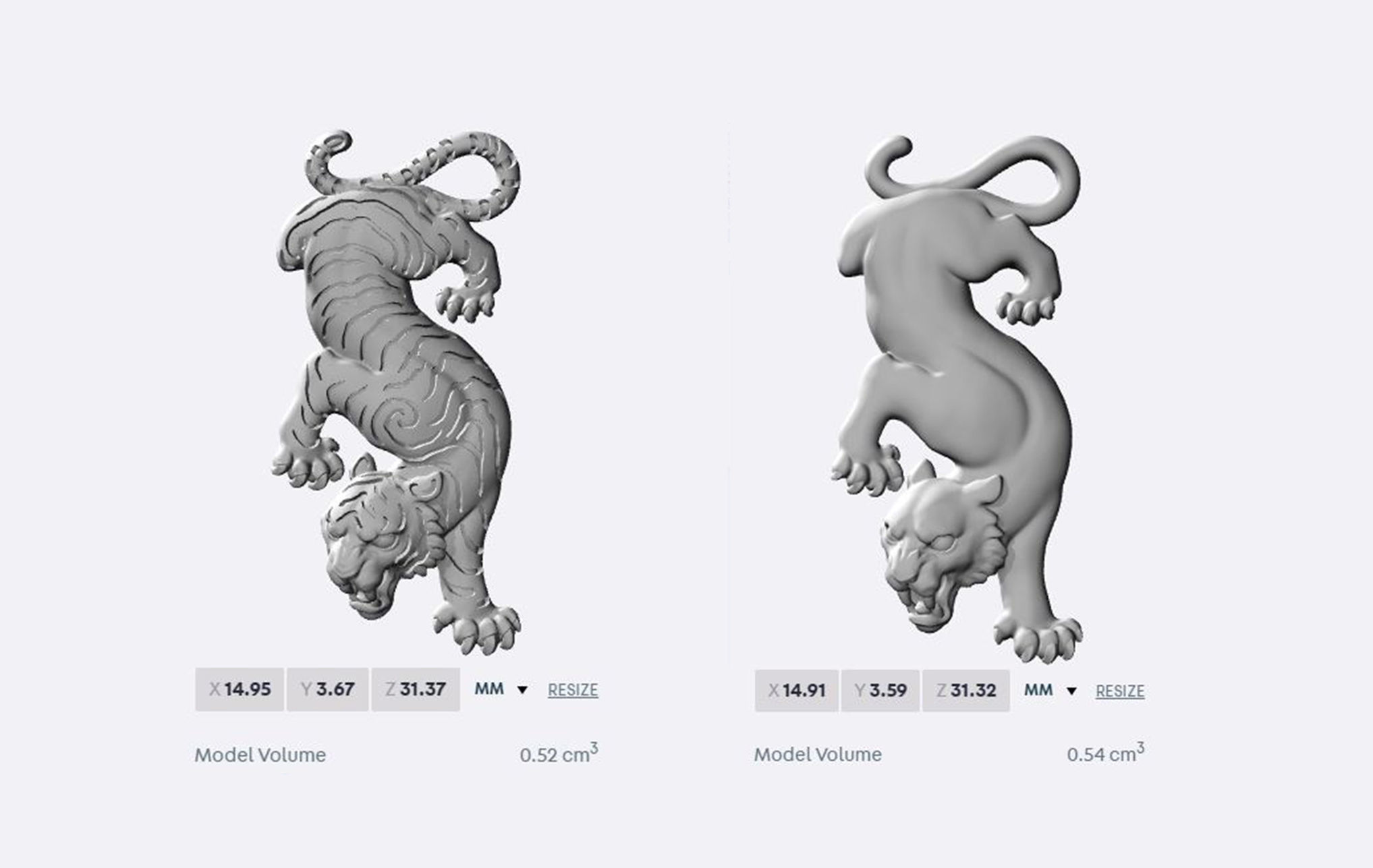 Descending Tiger 3D print model_11