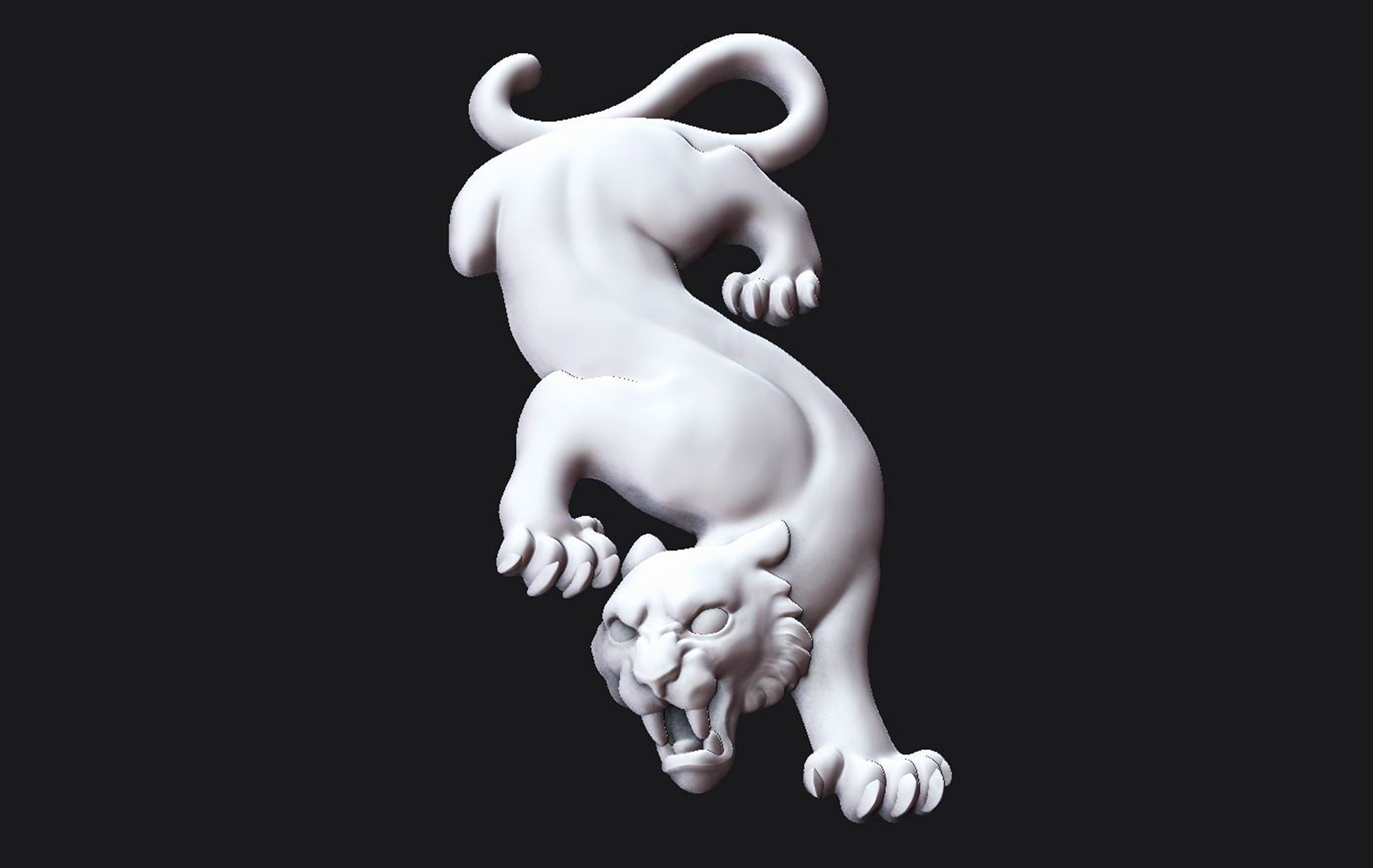 Descending Tiger 3D print model_7