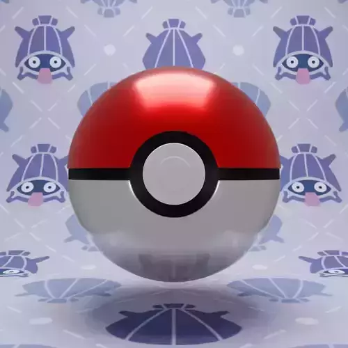 Pokeball with catch animation 3D model