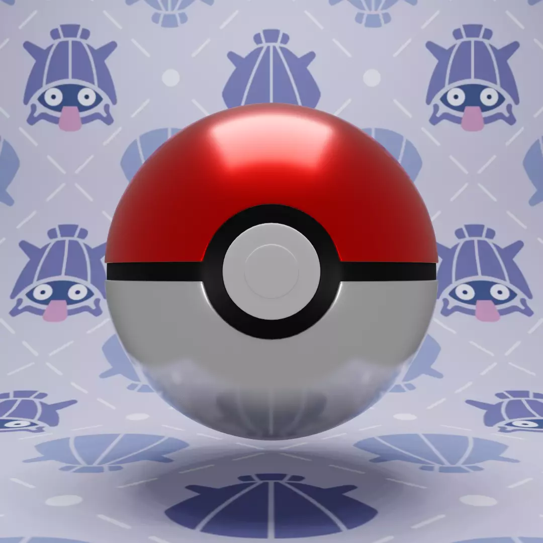 Pokeball with catch animation 3D model_0