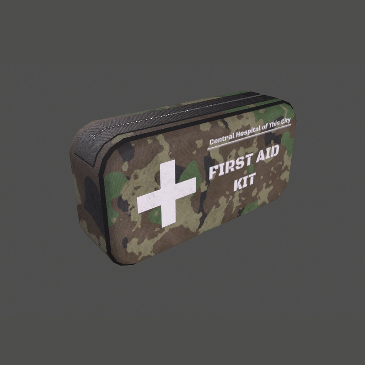 First Aid Bag Low-poly 3D model_4