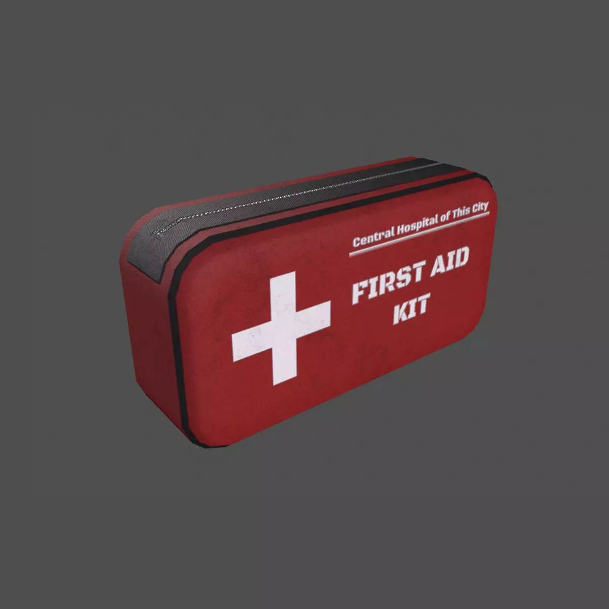 First Aid Bag Low-poly 3D model_0