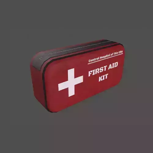 First Aid Bag Low-poly 3D model