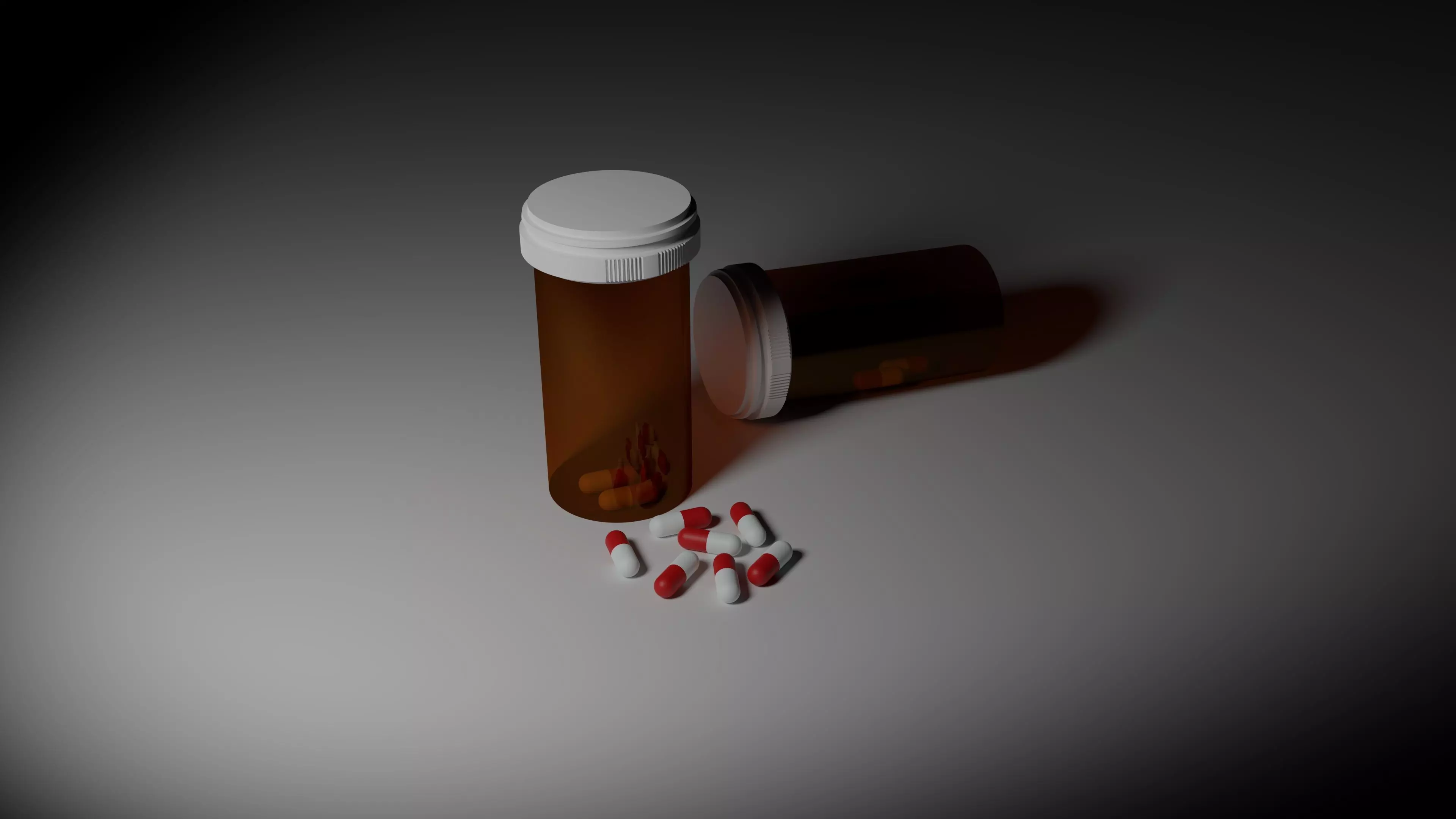 Pills and Pill bottles 3D model
