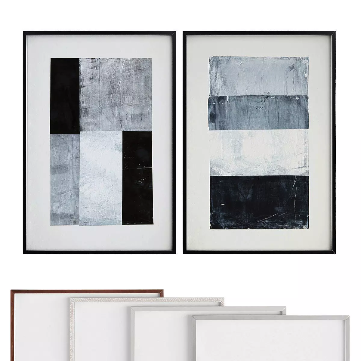 Pictures874 square glass mosaic tile Low-poly 3D model_0