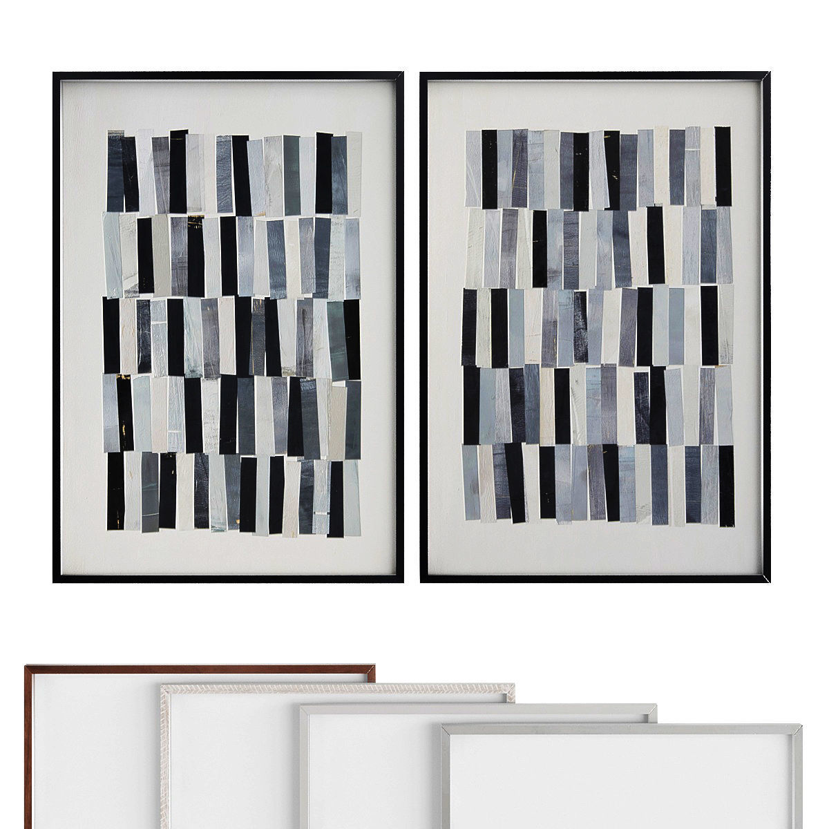 Pictures874 square glass mosaic tile Low-poly 3D model_1