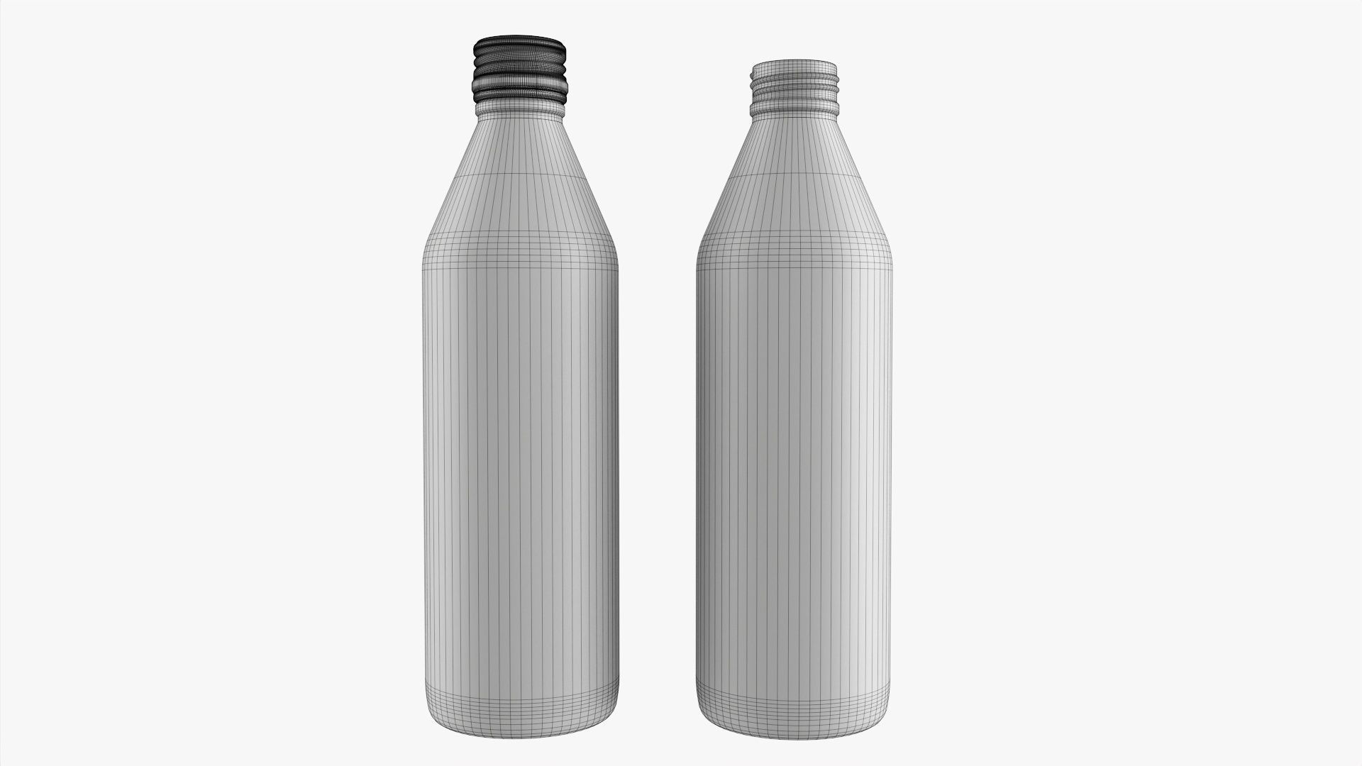 Glass soft drink soda water bottle 14 3D model_6