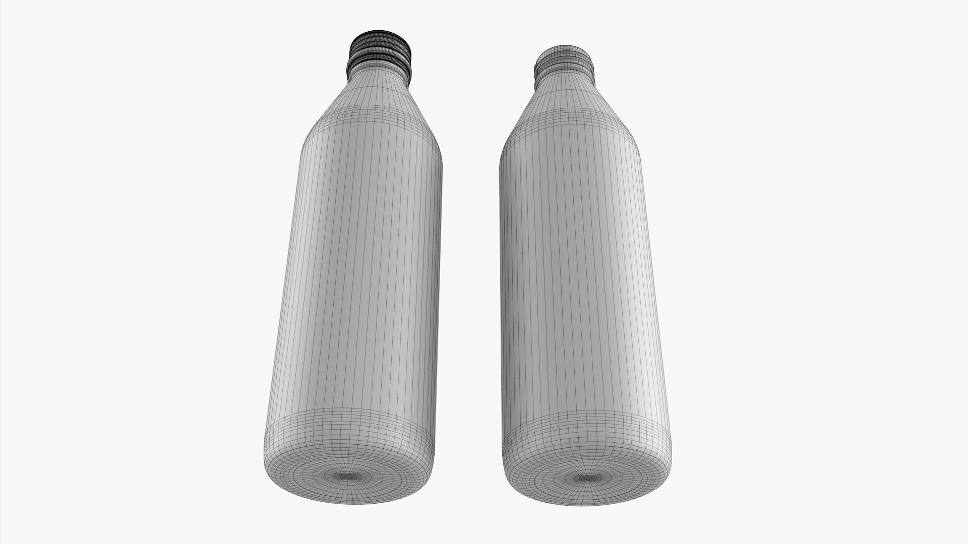 Glass soft drink soda water bottle 14 3D model_7