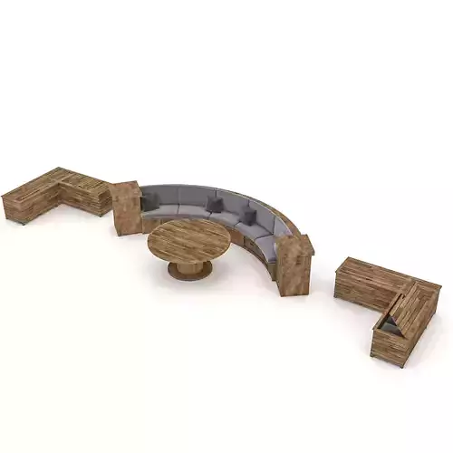 garden sitting group 3D