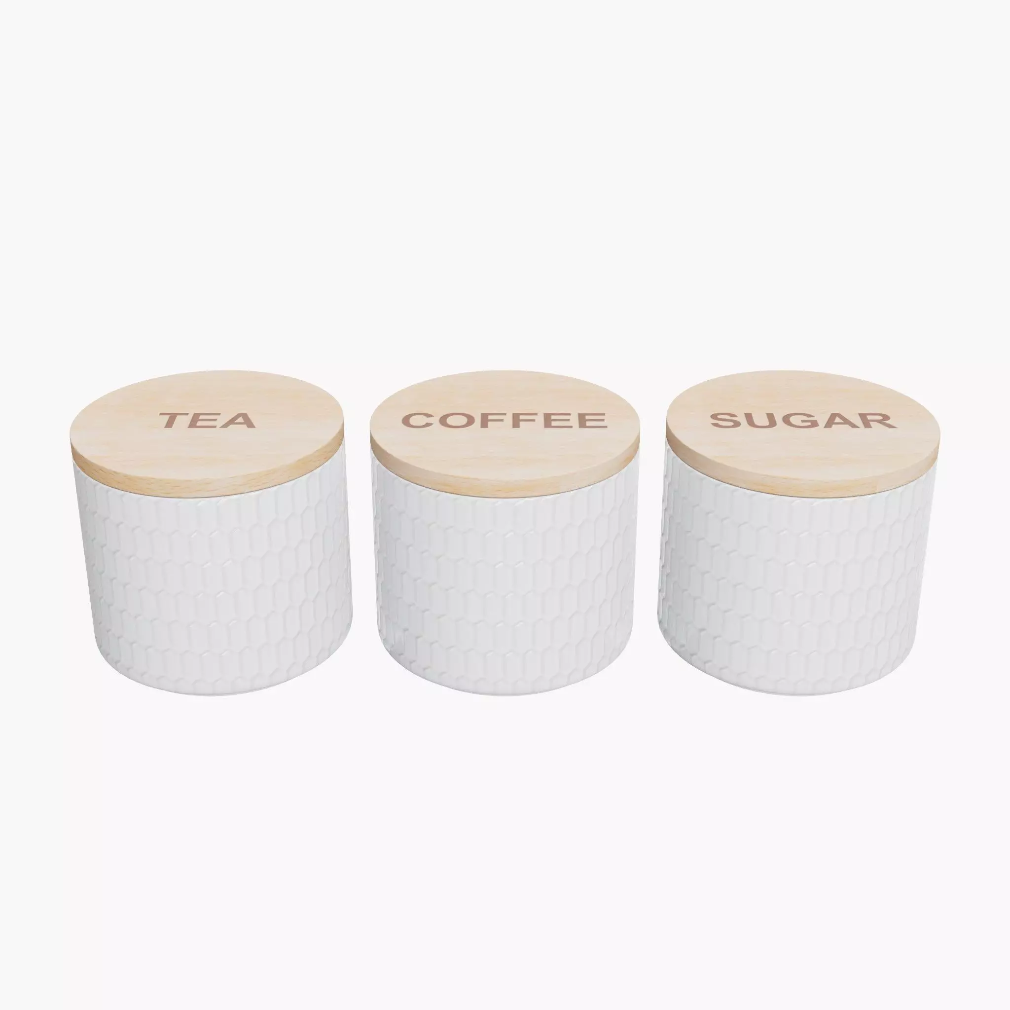 Tea Coffee Sugar Canister Set 3D model