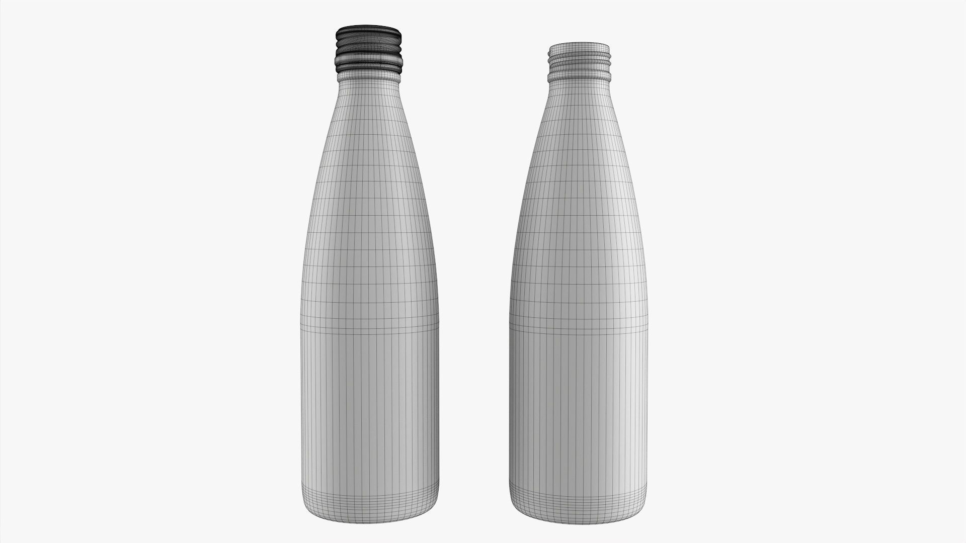 Glass soft drink soda water bottle 16 3D model_6