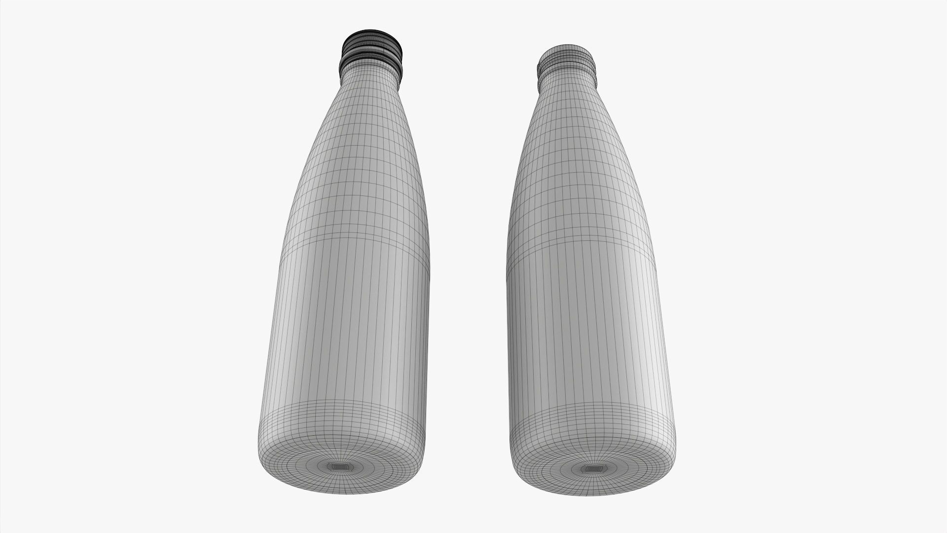 Glass soft drink soda water bottle 16 3D model_7