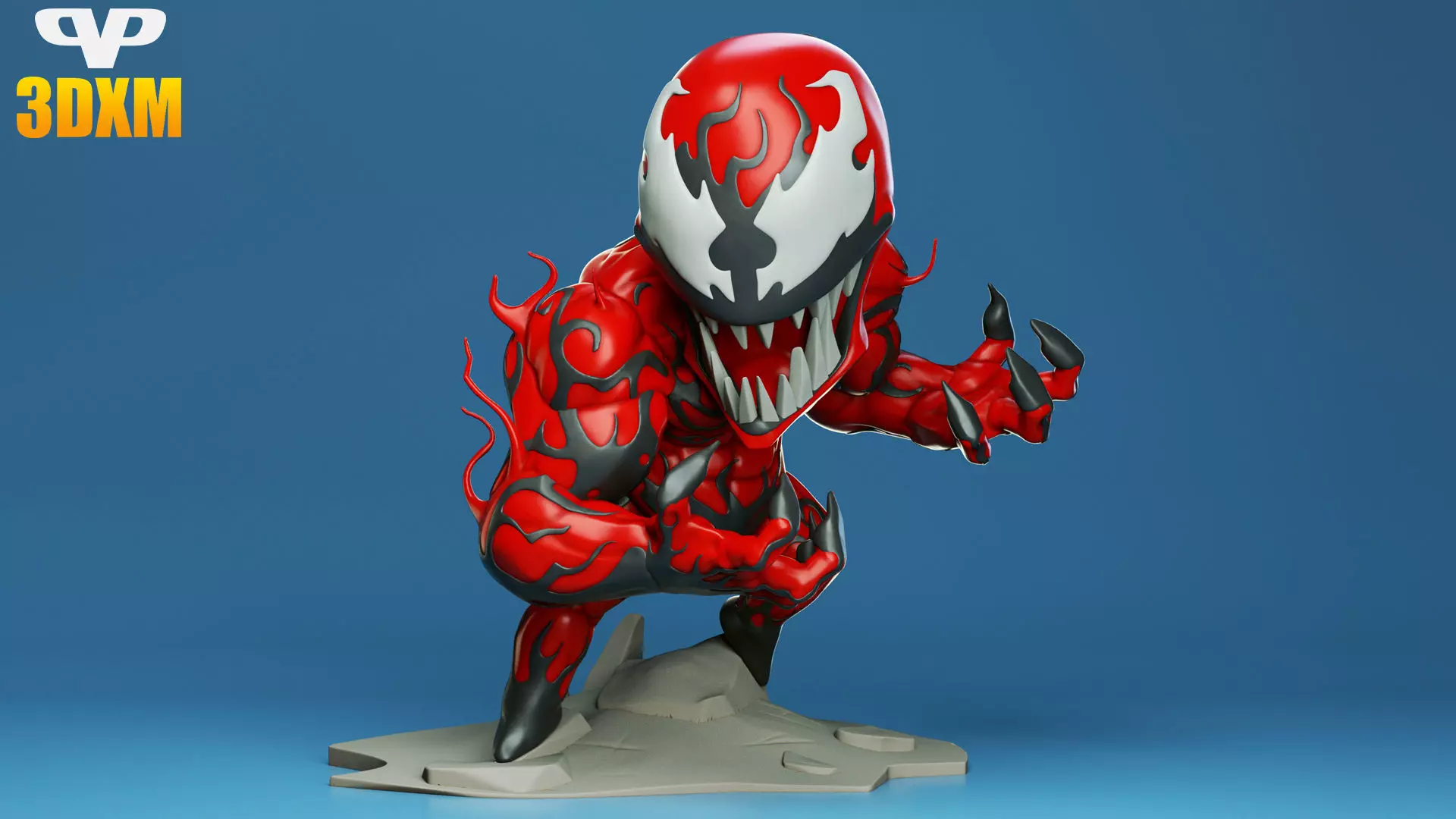 Carnage Chibi for 3D Printing STL 3D print model_0
