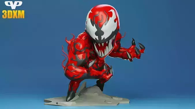 Carnage Chibi for 3D Printing STL 3D print model