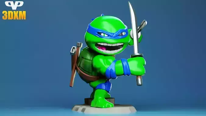 Leonardo TMNT Chibi for 3D Printing STL 3D print model