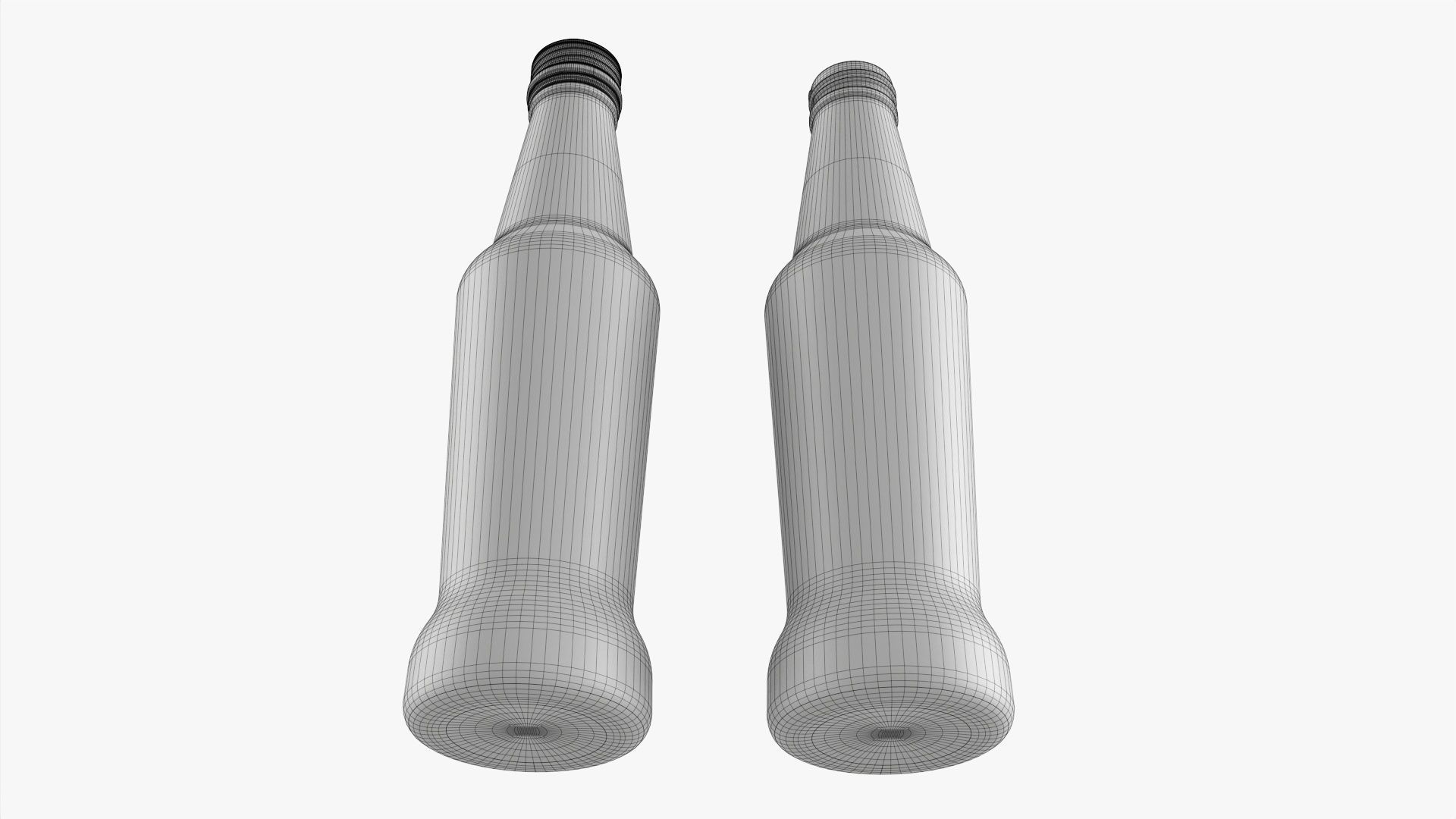 Glass soft drink soda water bottle 17 3D model_7