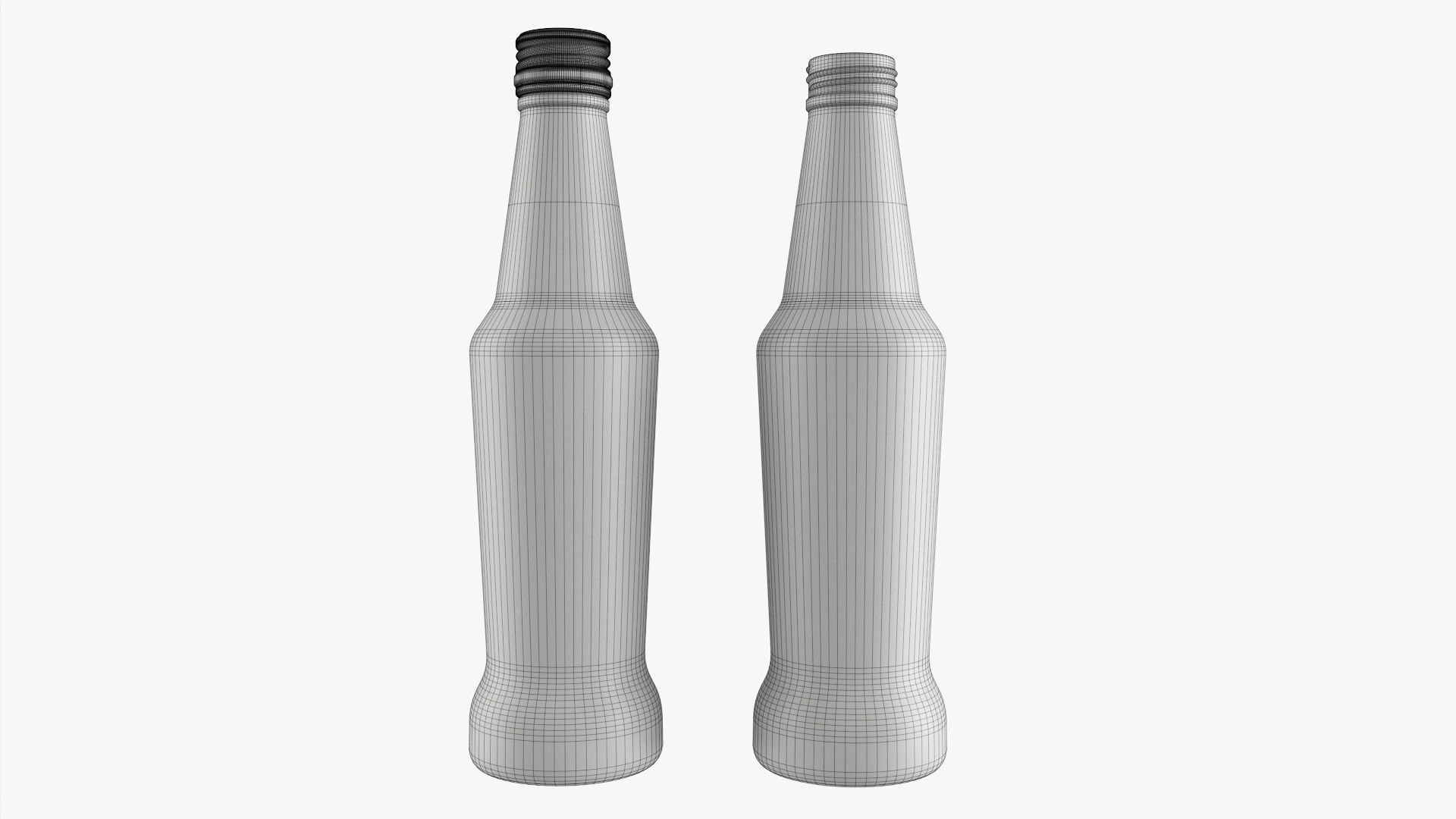 Glass soft drink soda water bottle 17 3D model_6