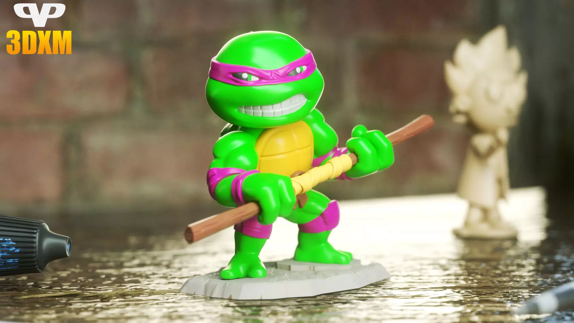 Donatello TMNT Chibi for 3D Printing STL 3D print model_0