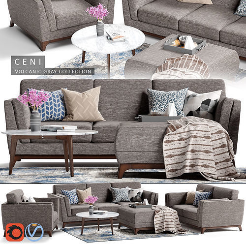 Article CENI Volcanic Gray Collection 3D model