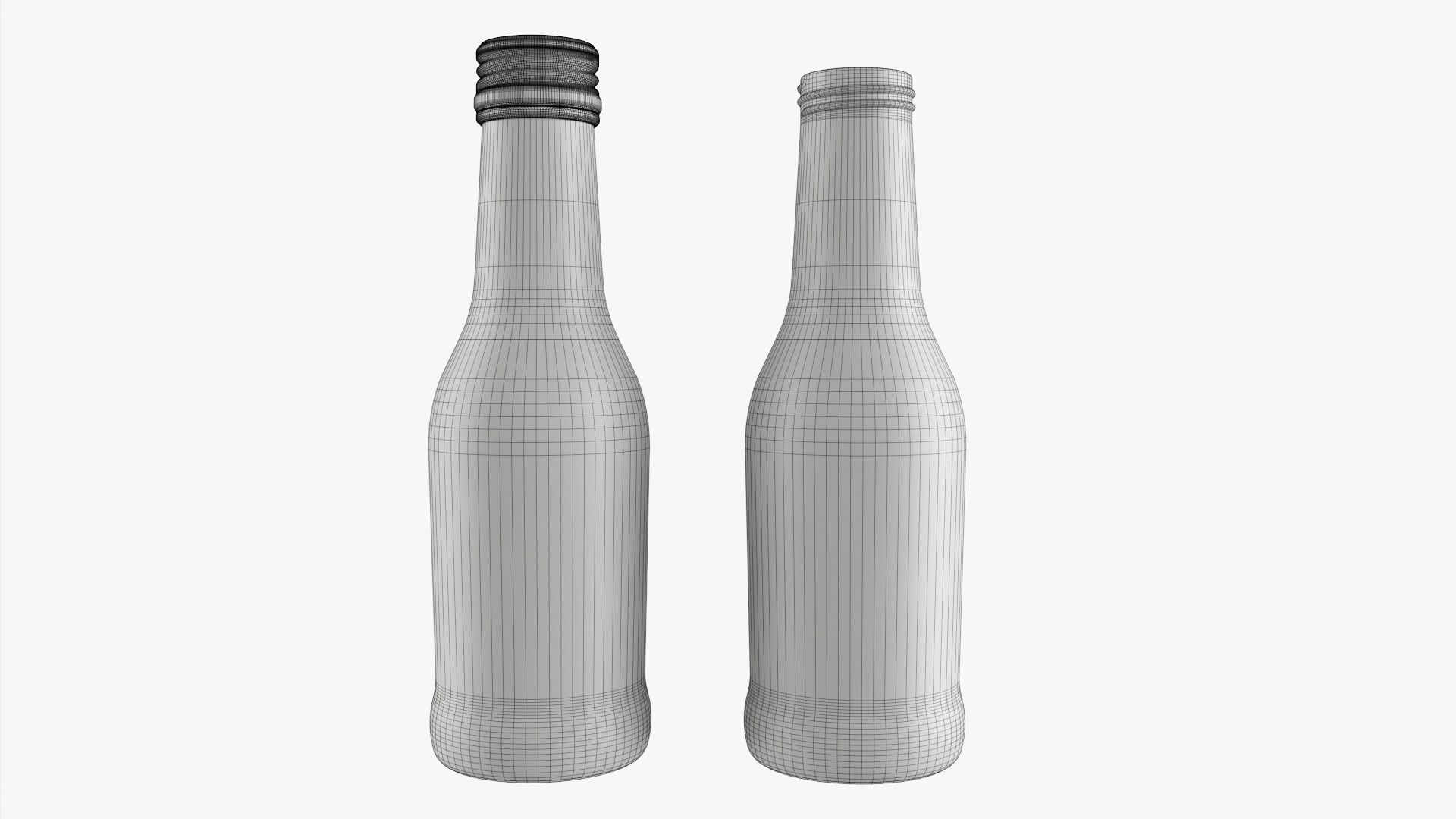 Glass soft drink soda water bottle 32 3D model_6