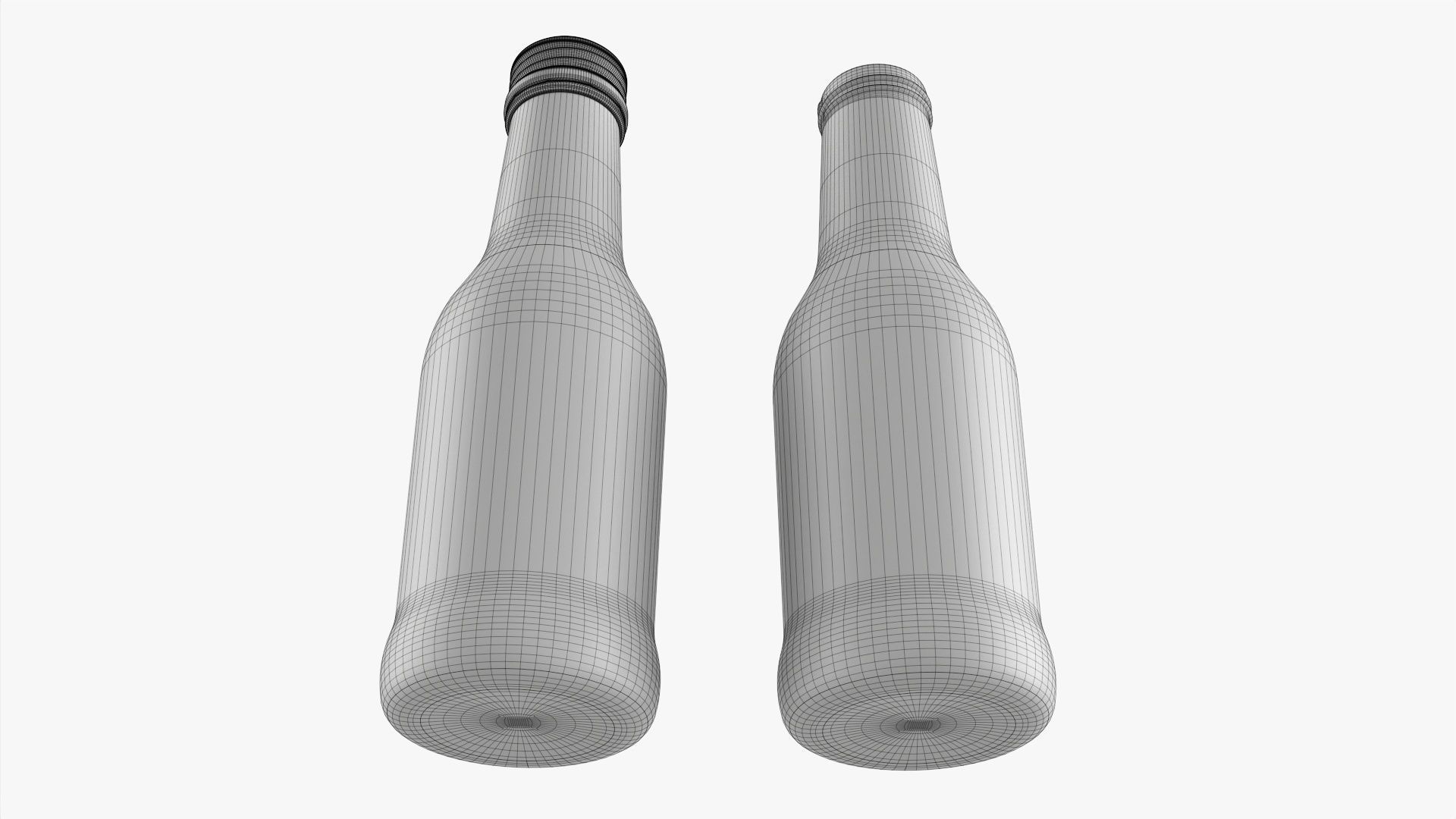 Glass soft drink soda water bottle 32 3D model_7