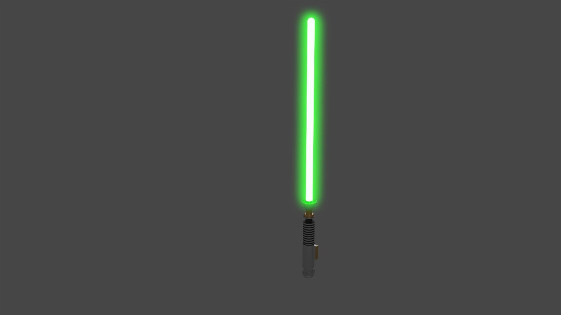 Lightsaber star wars Low-poly 3D model_3