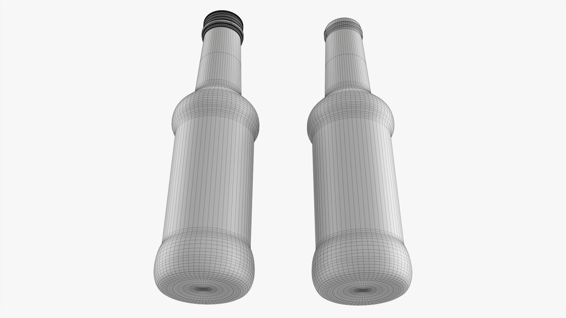 Glass soft drink soda water bottle 38 3D model_7