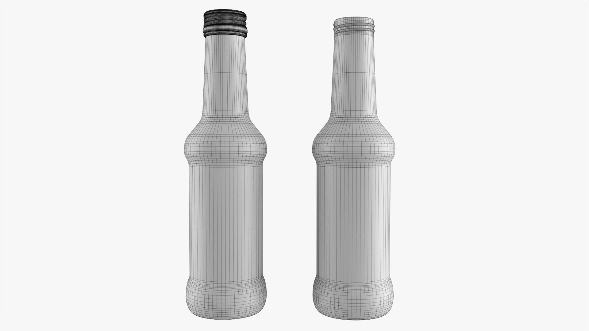 Glass soft drink soda water bottle 38 3D model_6