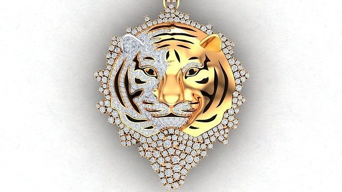Tiger Pendant 3D print model
