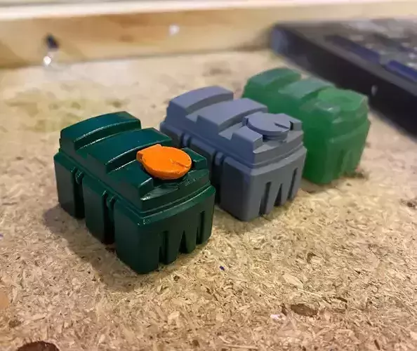 Model Railway - Plastic Oil Tank or Waste Oil Tank 3D print model