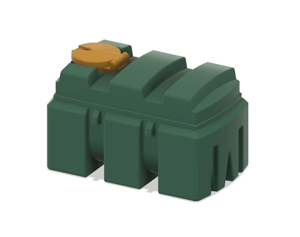 Model Railway - Plastic Oil Tank or Waste Oil Tank 3D print model_6
